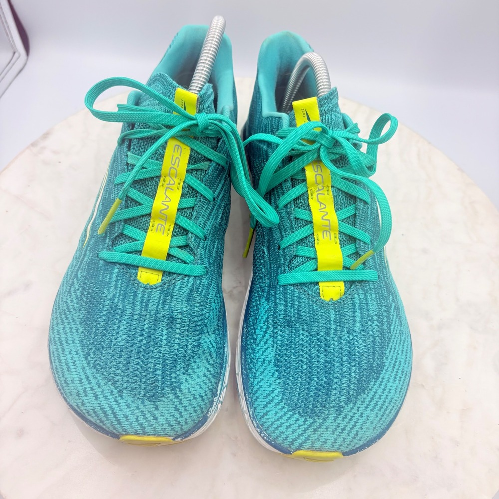 Altra Escalante 2 Running Shoes Womens 9.5 Teal Blue Lime Green Wide Toe Box - Picture 2 of 9